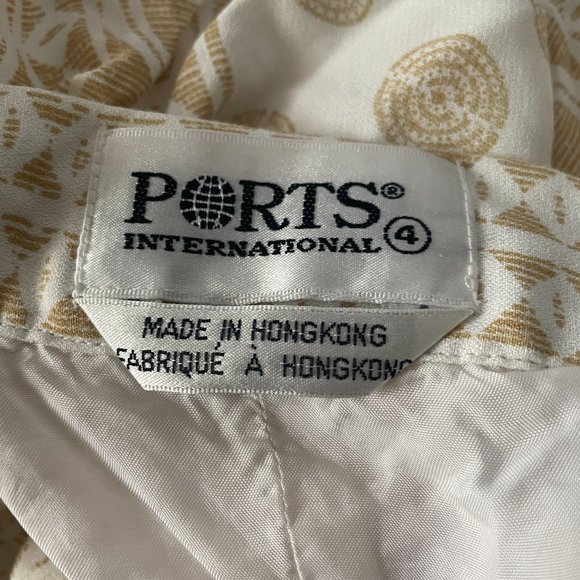 Ports International Vintage Print Rayon Skirt Size 4 Pattern - Picture 3 of 7